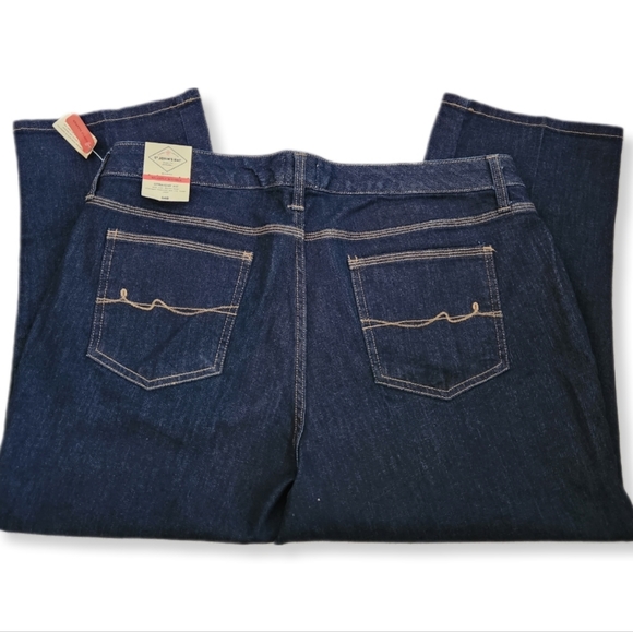 St John's Bay Woman Denim Crop Secretly Slender Straight Fit Jeans 18W W-701 - Picture 5 of 7